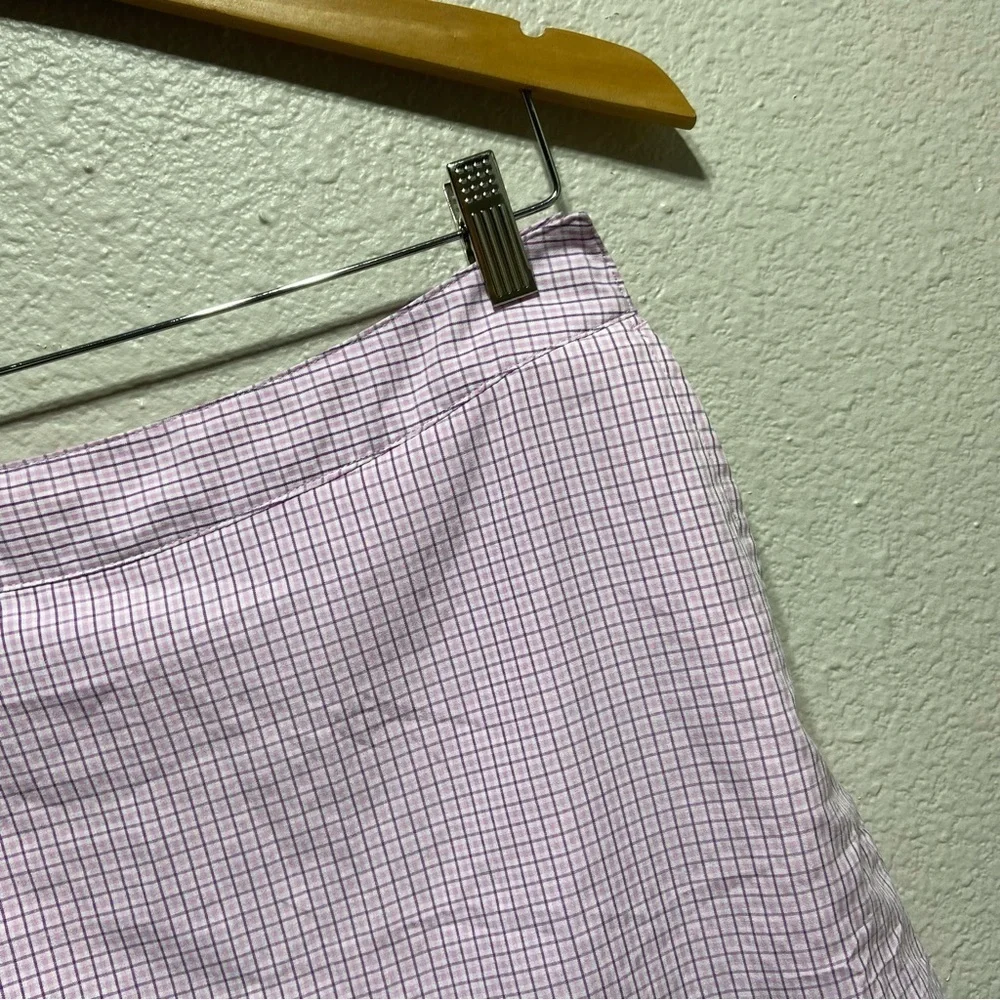 Greg Norman Athletic Purple Check Mini Skort Size 4 - Picture 3 of 9
